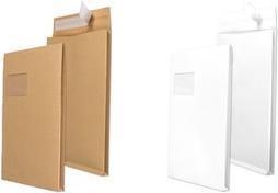 Mailmedia Faltentaschen mit Haftklebestreifen, C4, braun (100 x)