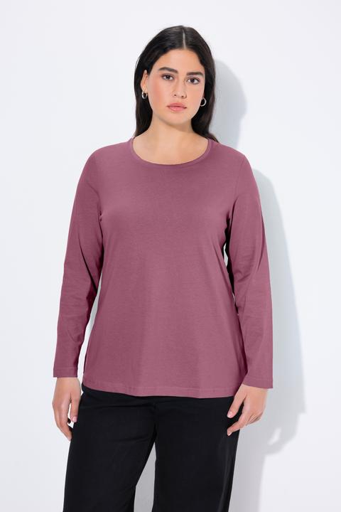Produktbild Ulla Popken Shirt, Slim, Rundhalsausschnitt, Langarm (60)