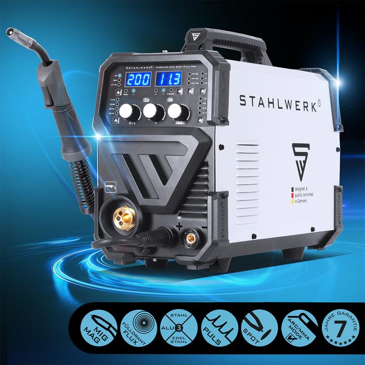 Image du produit Stahlwerk Poste à souder MIG MAG 200 Spot Puls Pro Appareil combiné avec fonction spot