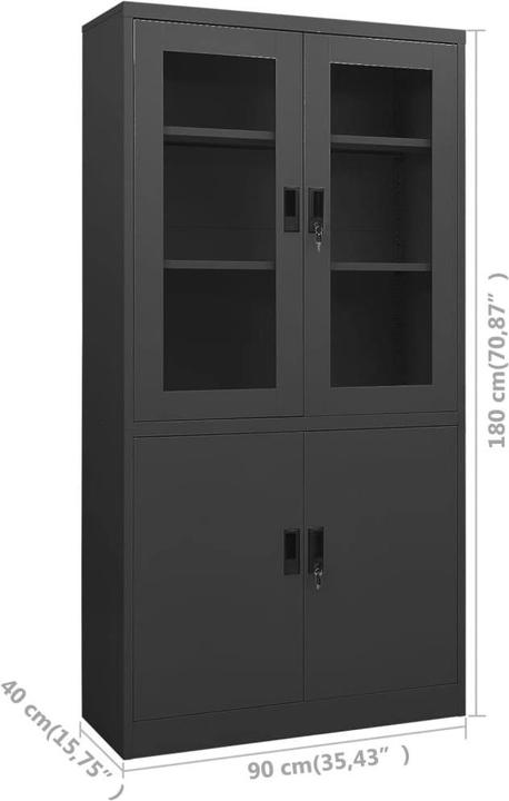 Image du produit vidaXL Büroschrank (90 x 40 x 180 cm)