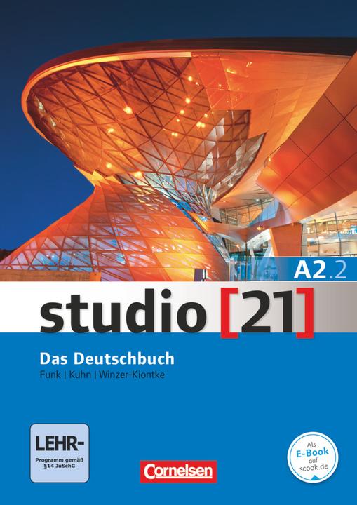 Produktbild studio 21 A2.2. Das Deutschbuch. Kurs- und Übungsbuch mit DVD-ROM (Deutsch, Hermann Funk, 2015)