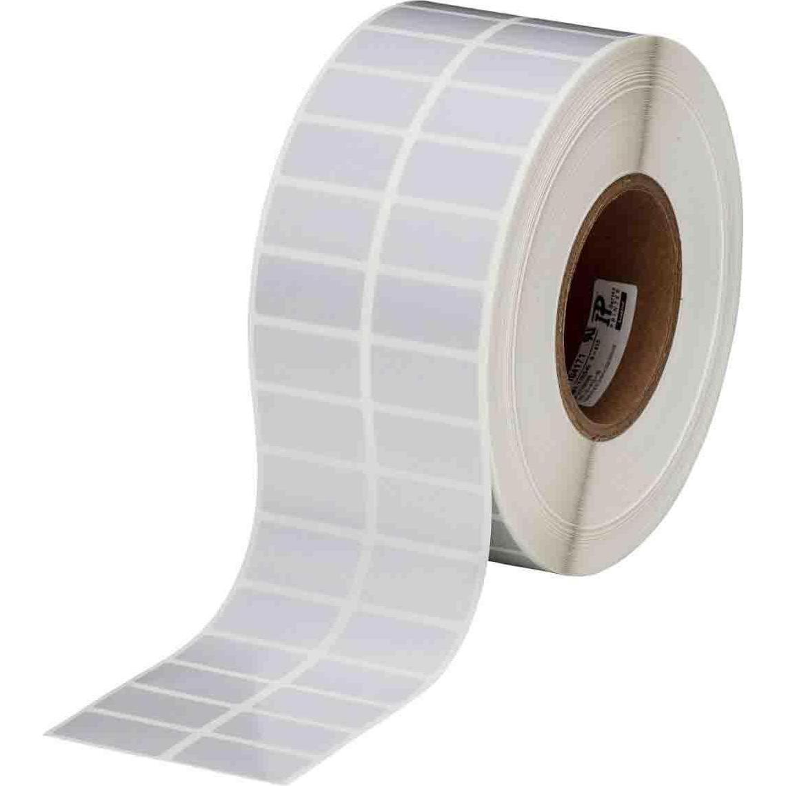 Brady, Etiketten, THT-6-480-10, Polyester, Hellgrau, 38.10 x 19.05 mm, permanent, 2-bahnig (10.000 E.)