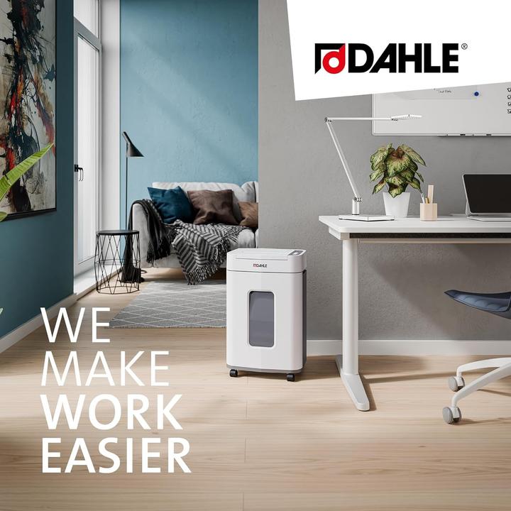 Produktbild Dahle ShredMATIC 150 Aktenvernichter mit Partikelschnitt P-4, 4 x 12 mm, bis 150 Blatt, lichtgrau (Partikelschnitt)