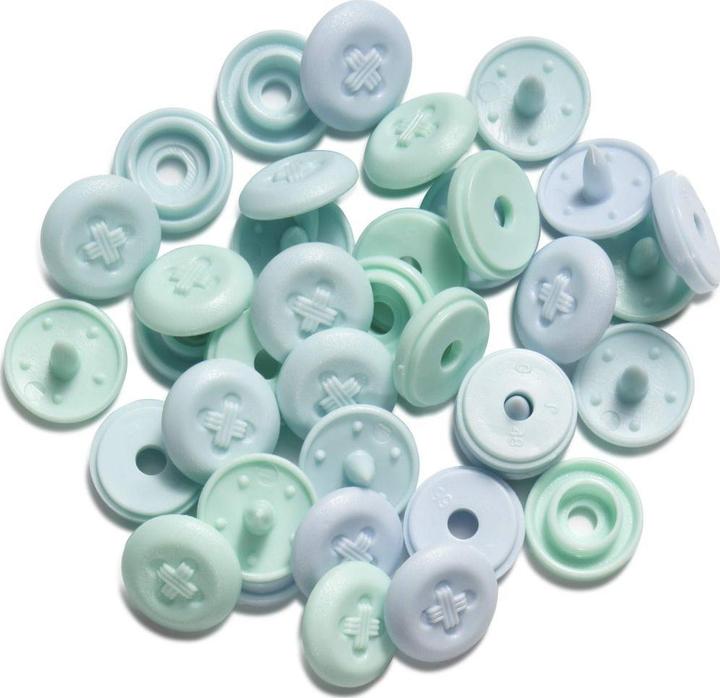 Actual product image Prym Seamless press studs Colour Snaps Mini 9 mm assorted light blue 36 pcs