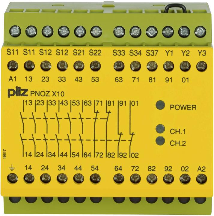 Actual product image Pilz 774703 PNOZ X10 110-120VAC 6n/o 4n/c 3LED