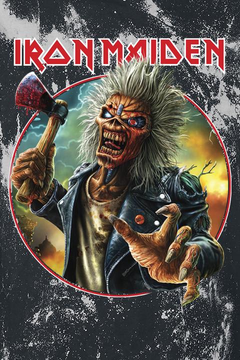 Produktbild Iron Maiden Axe Eddie Blacksplattered (M)