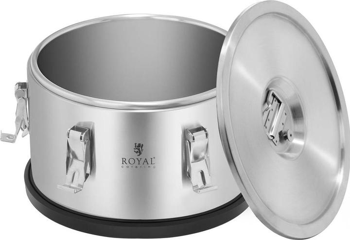 Produktbild Royal Catering Thermobehälter Thermobox Warmhaltebehälter Speisen Edelstahl 10 L Stapelbar (10 l)