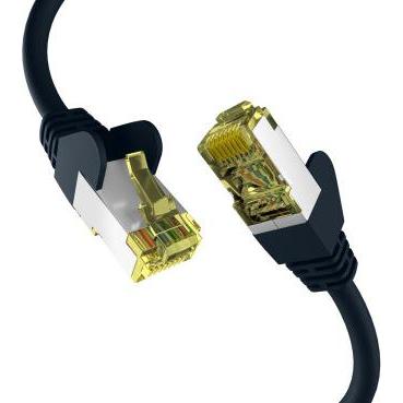M-Cab Cat6a Black 3m Patch Cord (S/FTP, CAT6a, 3 m), Netzwerkkabel