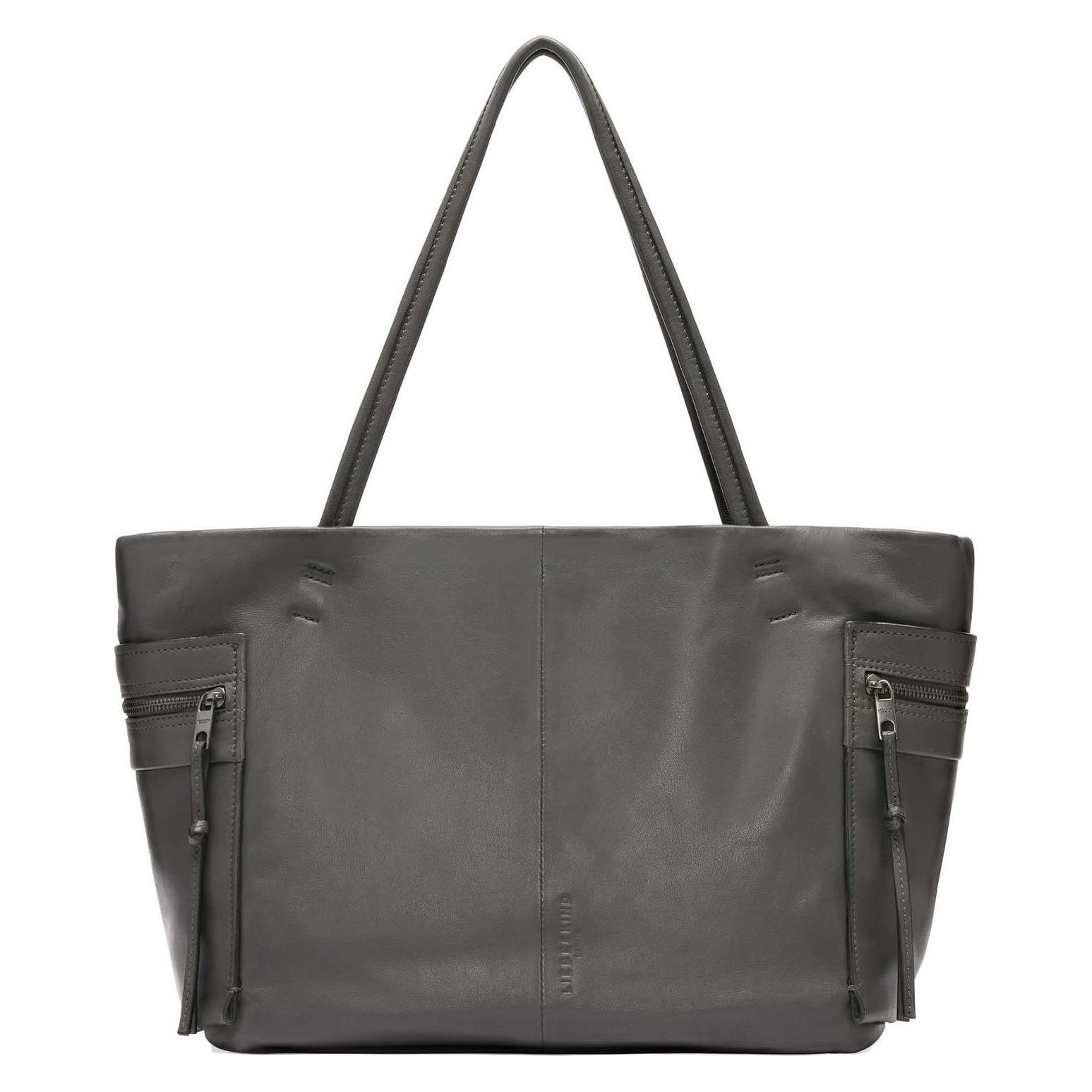 Liebeskind Berlin, Damen, Tasche, Shopper Geräumiger Shopper Aus Weichem Leder, Grau