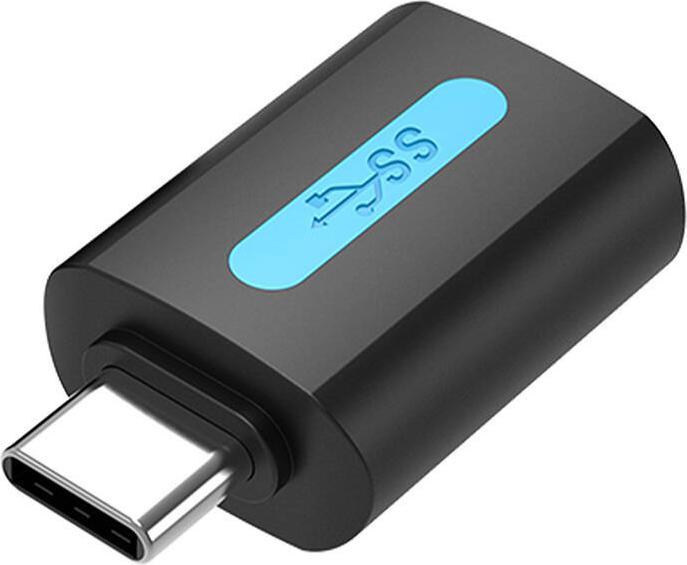 Actual product image Vention USB-C Male to USB 3.0 Female OTG Adapter Black PVC Type (USB-A)