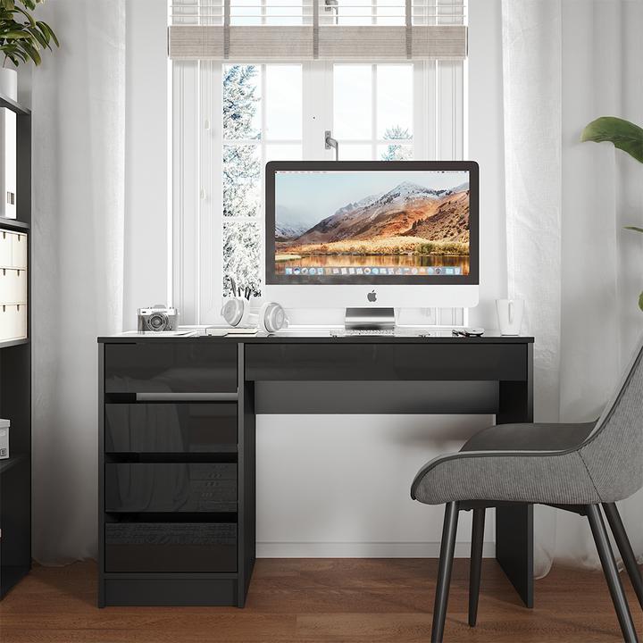 Produktbild Vicco Schreibtisch Sherry, Anthrazit Hochglanz, 55 x 120 cm mit Schubladen (120 x 55 x 75 cm)