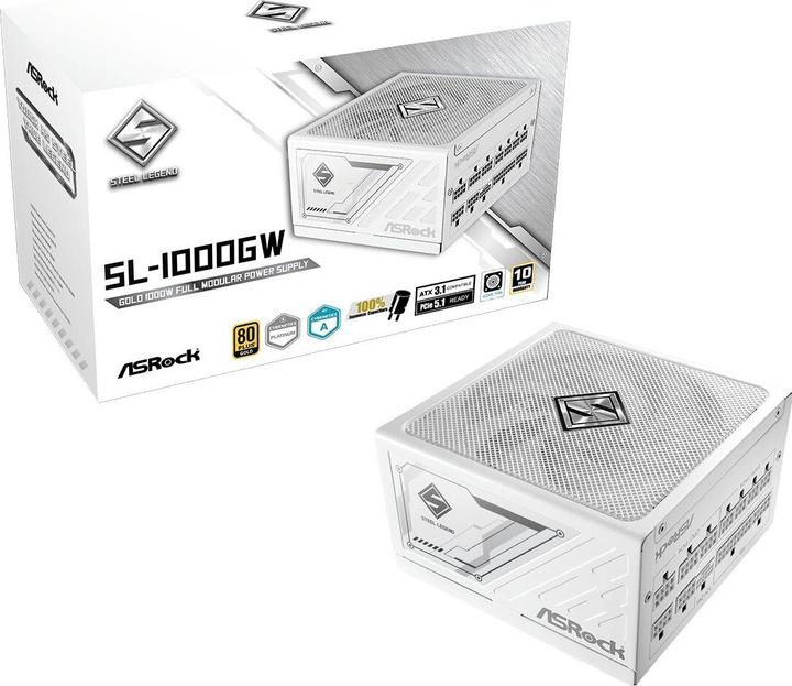 AsRock Steel Legend power supply 1000W 80+ Gold White (1000 W)