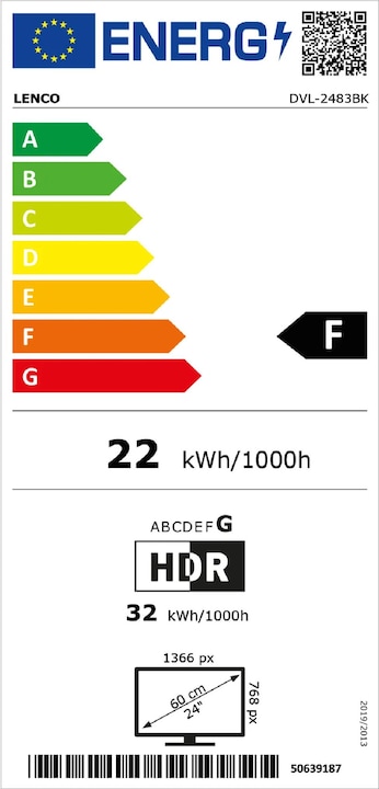 Energie-Label Lenco DVL-2483BK (24", LED, HD ready)