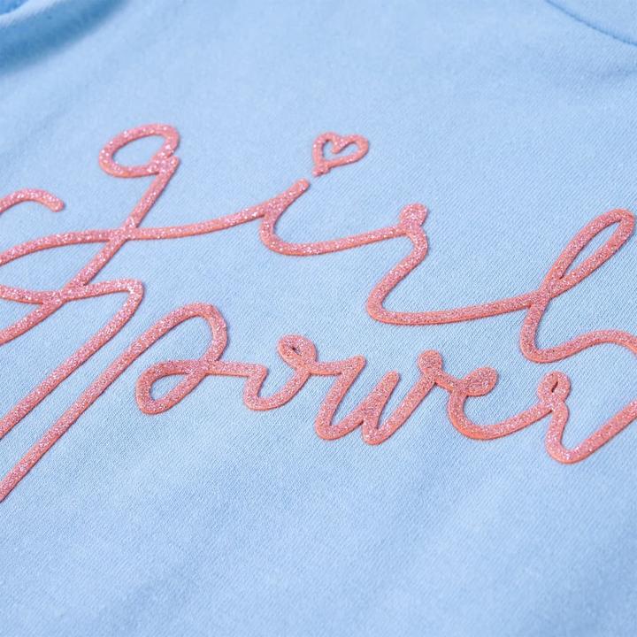 Immagine prodotto vidaXL Maglietta da bambino con maniche arricciate azzurro 140,Materiale (140)