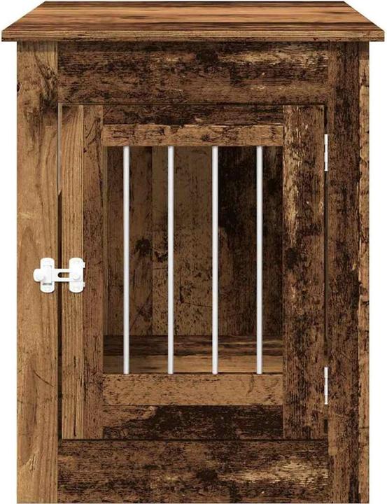 Actual product image vidaXL Dog cage in furniture style reclaimed wood look 55x80x68 cm wood-based material