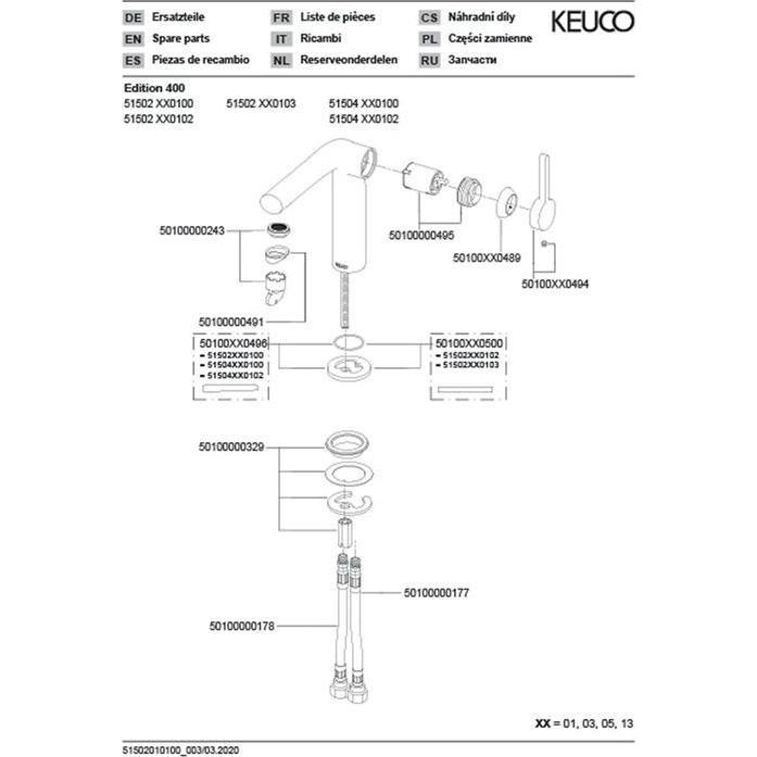 Thumbnail - Keuco, Badarmatur, EH-WT-MI 240 EDITION 400 o ZAG Sw-chr gebü