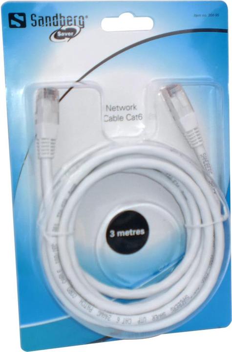 Actual product image Sandberg Network cable (U/UTP, CAT6, 3 m)