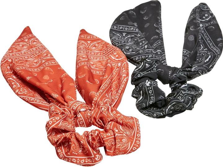 Produktbild Urban Classics Bandana Print Scrunchies With XXL Bow 2-Pack