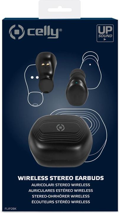 Produktbild Celly Earbuds Flip2bk Black (4 h, Kabellos)