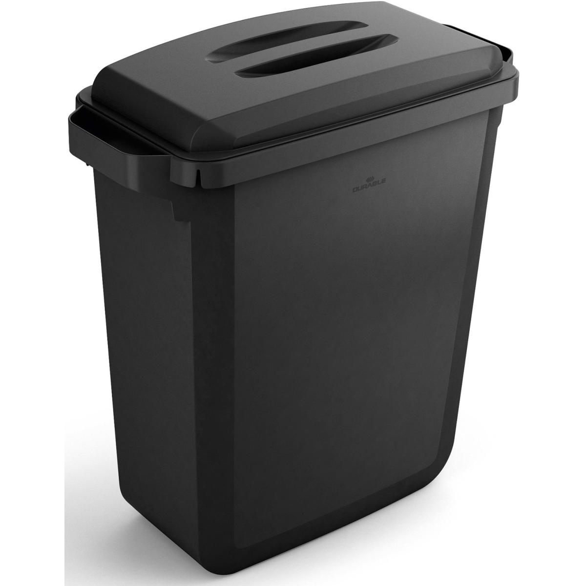 Durable Abfallbehälter DURABIN ECO Engel, Abfalleimer, Schwarz