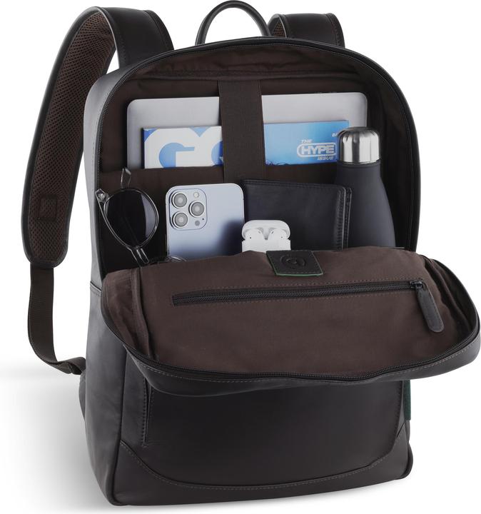 Actual product image Bugatti Clark backpack leather 42 cm laptop compartment (11 l)