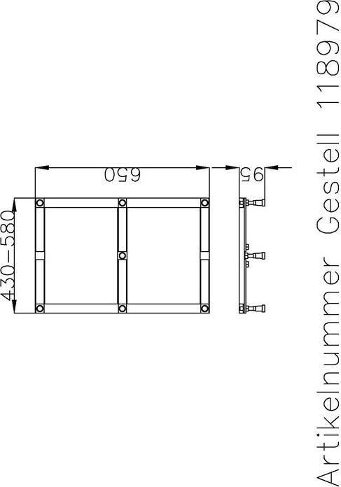 Image du produit Hoesch Châssis Muna pour DuWa. 1100/1200/1300/1400x700/750mm