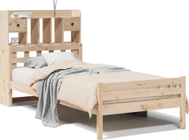 Image du produit vidaXL Lit en bois massif Lit double Cadre de lit 140x190cm en pin (140 x 190 cm)