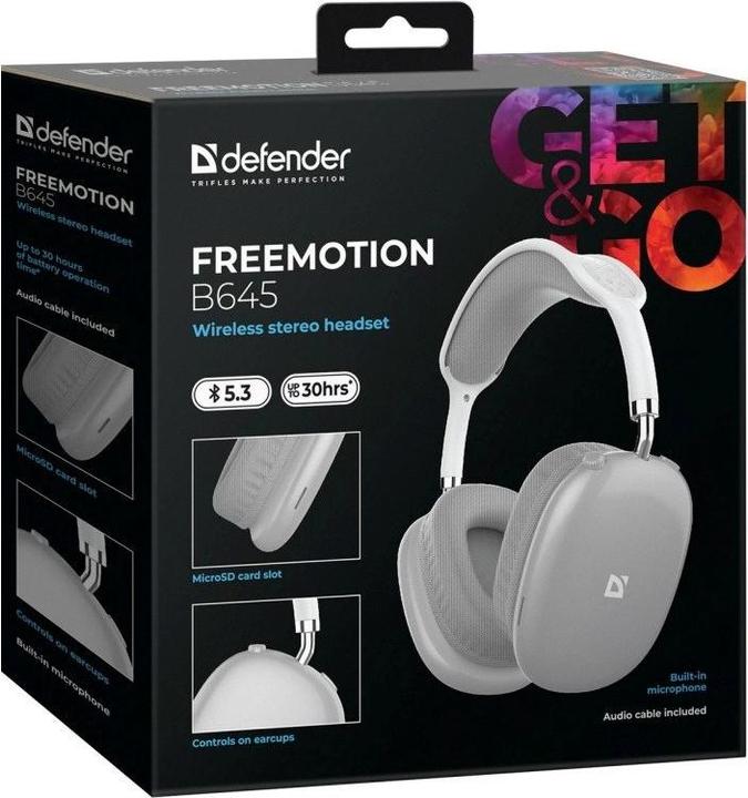 Actual product image Defender Bluetooth-Kopfhörer FR EEMOTION B645 GRAU (Wireless)