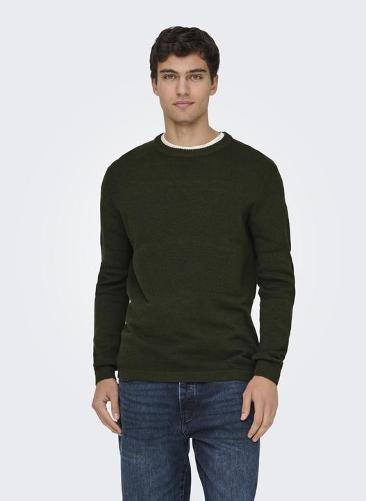 Produktbild Only & Sons Onsmalik Reg 12 Pinaple Crew Knit (M)