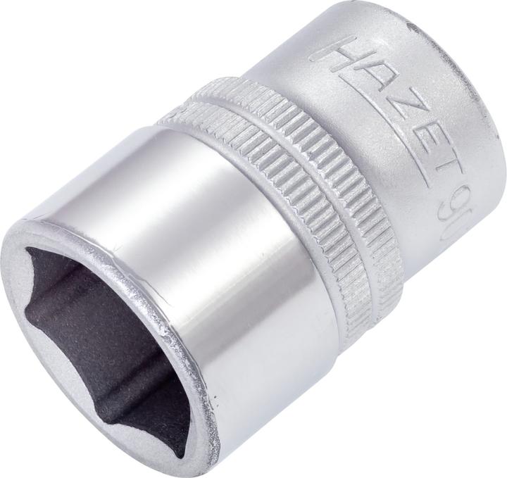 Productafbeelding HAZET Dop ∙ zeskant 900-19 ∙ Vierkant, hol 12,5 mm (1/2 inch) ∙ Buitenzeskant trekprofiel... (19 mm)