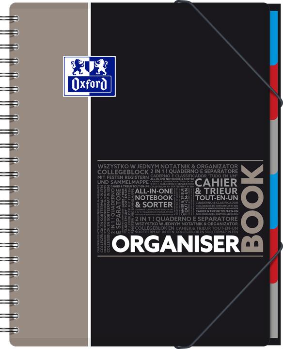 Produktbild Oxford Organiserbook (A4+, Kariert, Harter Einband)