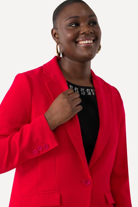 Produktbild Ulla Popken Blazer, Acetat, Reverskragen, Knopfverschluss (52)