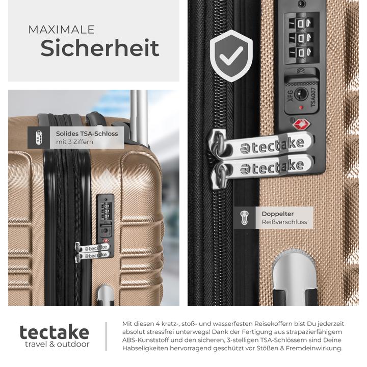 Actual product image tectake Suitcase set 4-piece lightweight hard shell (106 l)