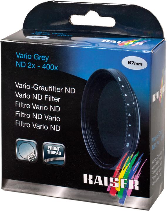 Produktbild Kaiser Vario Neutral Density ND Filter ND 2X-ND 400X Lens Cap And Pouch Ø 37 mm