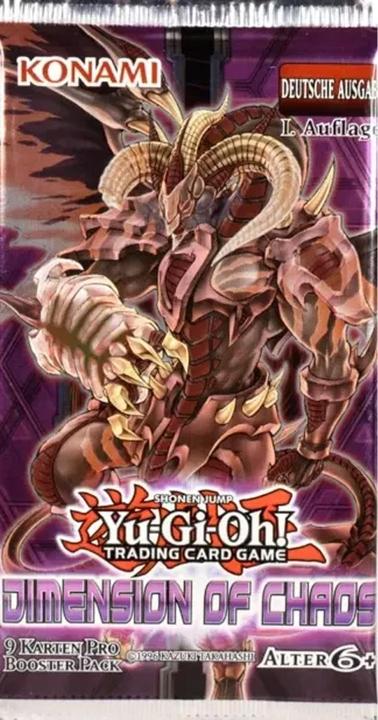 Actual product image Yu-Gi-Oh Dimension of Chaos Booster - 1st Edition -! - EN (German, Booster Pack)