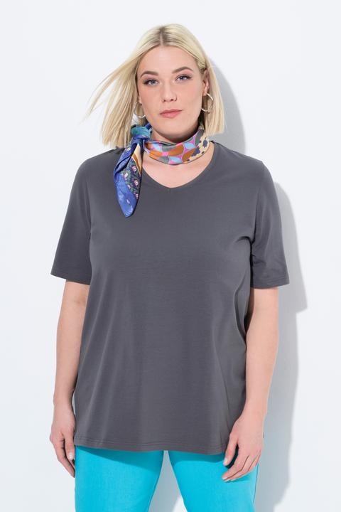 Produktbild Ulla Popken T-Shirt, A-Linie, V-Ausschnitt, Halbarm (58)