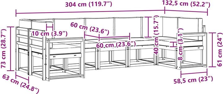 Actual product image vidaXL Outdoor-Sofagarnitur