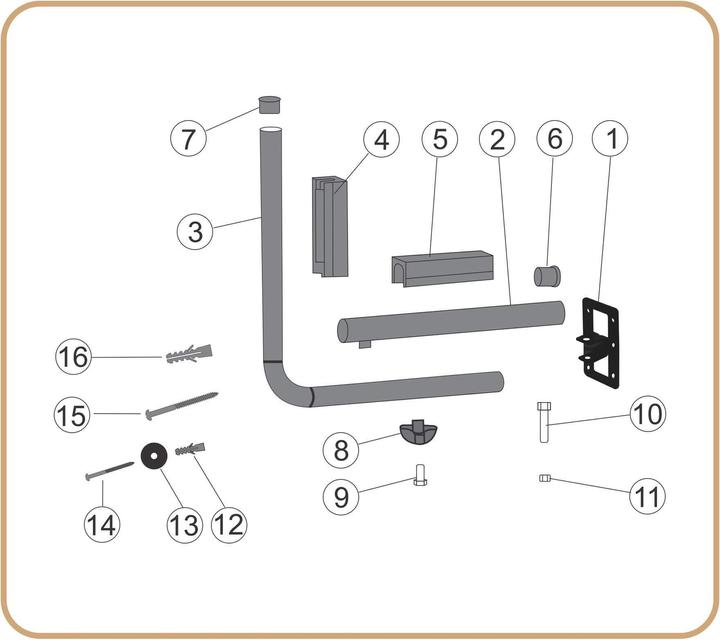 Immagine prodotto Lanco Staffa da parete pieghevole per box da tetto