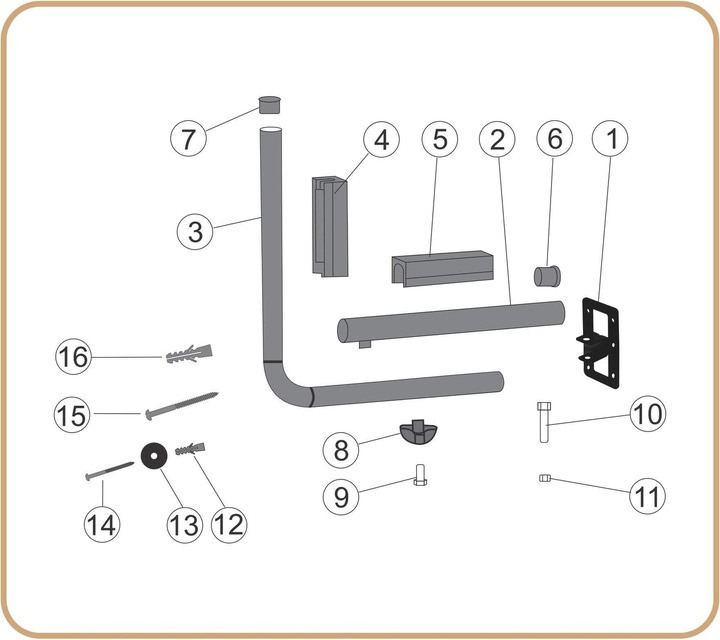 Image du produit Lanco Support mural pliable pour coffre de toit