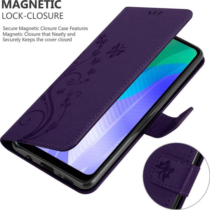 Actual product image Cadorabo Flower Book Cover (Huawei Y6p)