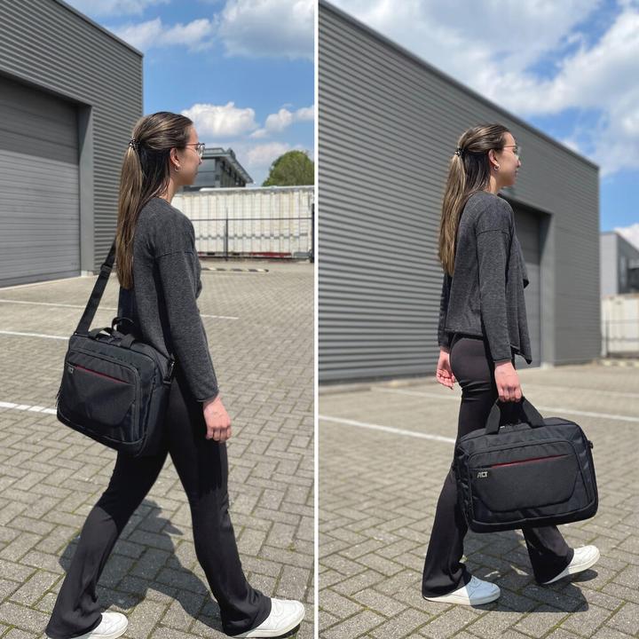 Immagine prodotto ACT Borsa a tracolla Suburb per laptop fino a 15,6", realizzata con bottiglie di plastica riciclate (15.60", Universale)