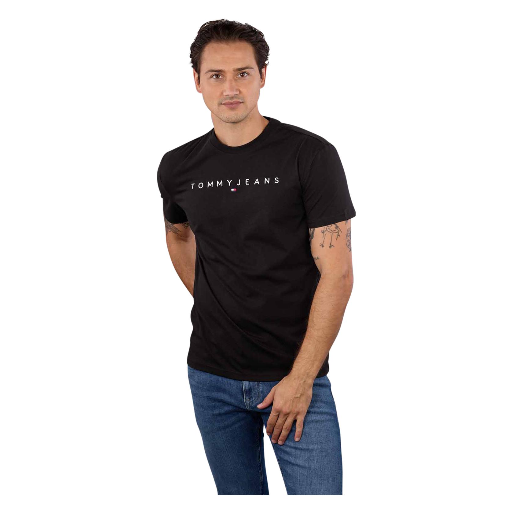 Tommy Jeans, Mannen, T-shirts, 10021290, Zwart, (M)