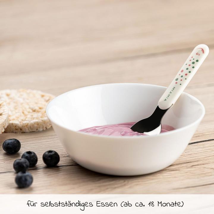 Produktbild MiaMia Esslernbesteck Besteck-Set 6-teilig - Punkte - Weiss