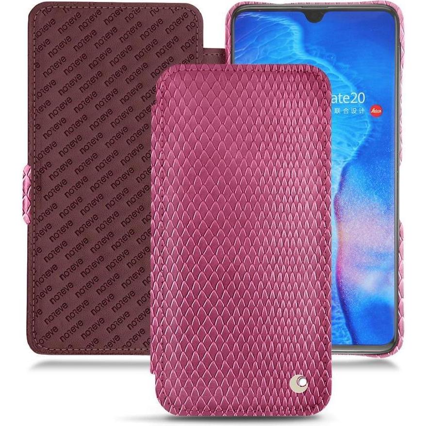Noreve Lederschutzhülle horizontal (Huawei Mate 20), Smartphone Hülle, Rosa