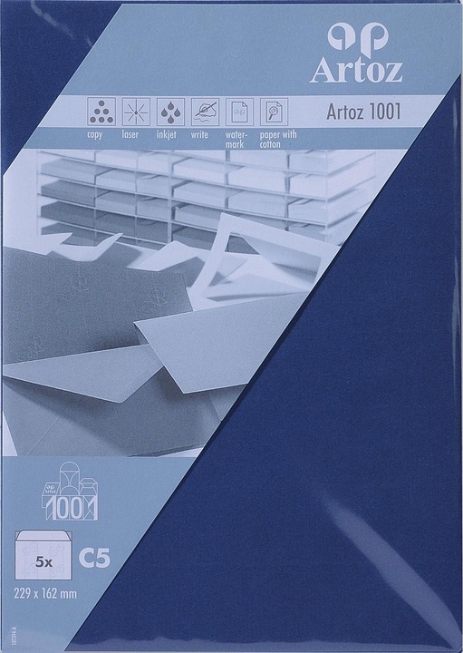 Produktbild Artoz 1001 Kuverts cl.blue (C5, 5 x)