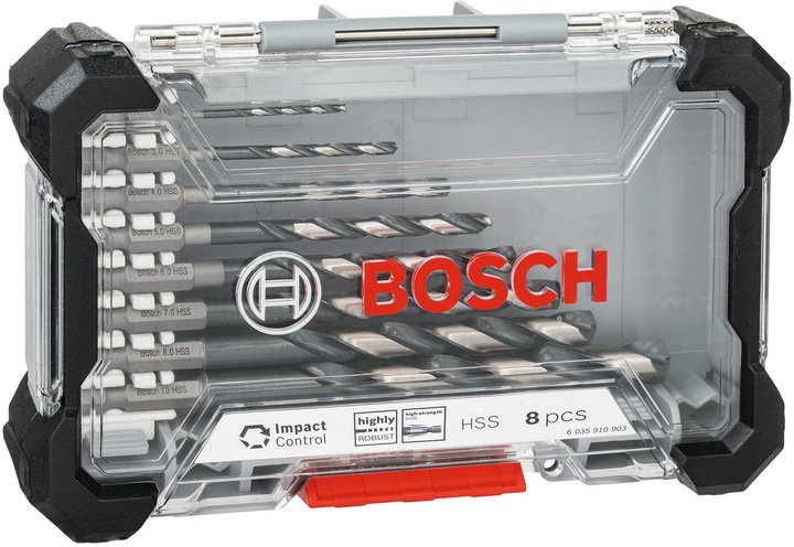 Produktbild Bosch Professional Zubehör PRO Metal HSS-G Impact Spiralbohrer-Set, 8-tlg. (7,00 mm, 8,0, 6,0, 2,0 mm, 5,0, 4,0, 3,0)