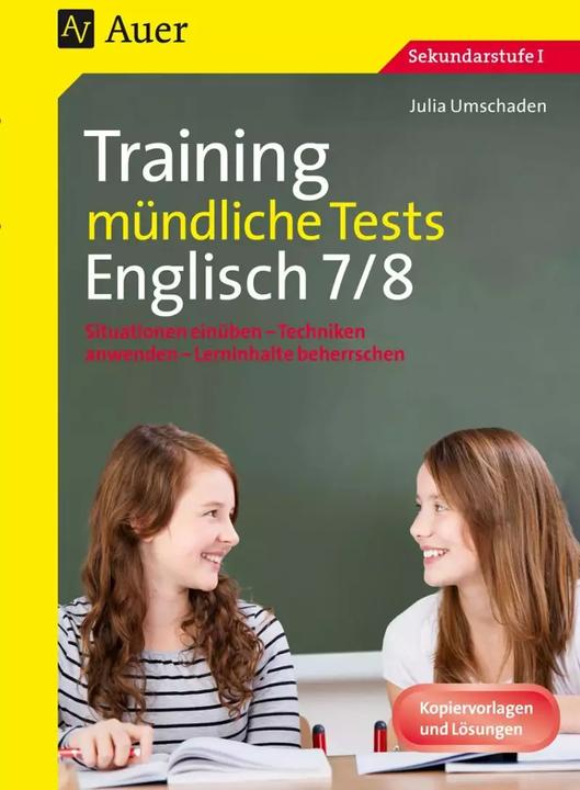Produktbild Training mündliche Tests Englisch 7-8 (Deutsch, Julia Umschaden, 2023)