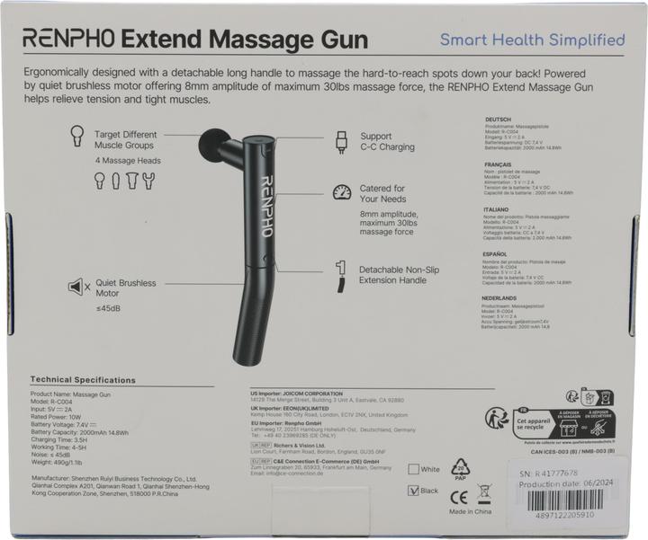 Produktbild Renpho Extend Massage Gun (6 Stufen)