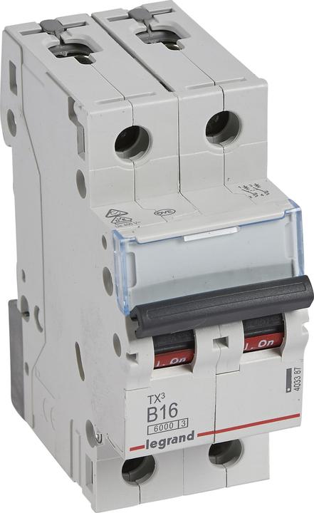 Actual product image Legrand Circuit breaker Tx3 403387 Ls B16A 2P 6Ka 2M 403387