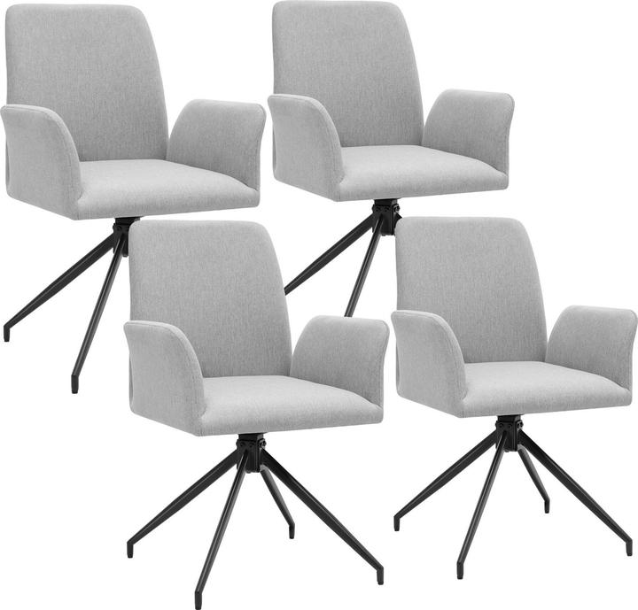 Image du produit tectake Fauteuil pivotant DAYA rembourré